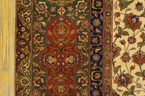 Antique persian tabriz rug 11'7"ã—16'6" hand-knotted wool - detail view 6