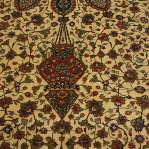 Antique Persian Tabriz Rug 11'7"Ã—16'6" Hand-Knotted Wool - detail view 7