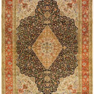 Antique Persian Tabriz Rug 10'8"Ã—15'4" Hand-Knotted Wool