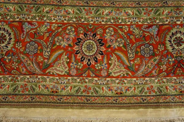 Antique persian tabriz rug 10'8"ã—15'4" hand-knotted wool - detail view 6