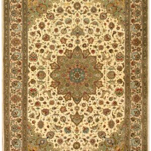 Antique Persian Tabriz Rug, Hand-Knotted Wool