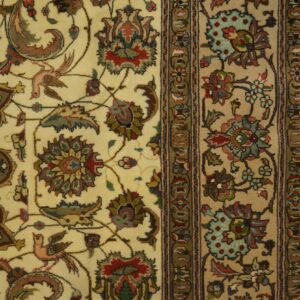 Antique Persian Tabriz Rug, Hand-Knotted Wool - detail view 6