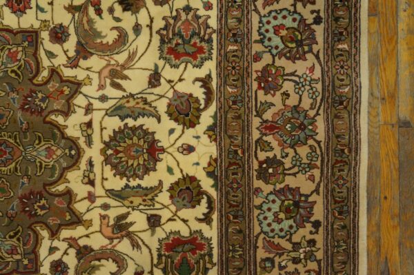 Antique persian tabriz rug, hand-knotted wool - detail view 6