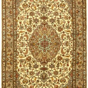 Antique Persian Tabriz Rug, Hand-Knotted Wool