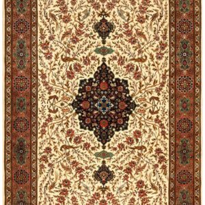 Antique Persian Tabriz Rug 5'9"Ã—8'10" Hand-Knotted Wool
