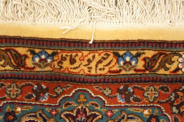 Antique persian tabriz rug 5'9"ã—8'10" hand-knotted wool - detail view 1