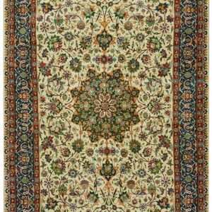 Antique Persian Tabriz Rug 6'5"Ã—9'11" Hand-Knotted Wool