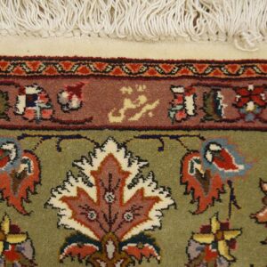 Antique Persian Tabriz Rug 5'1"×8'7" Hand-Knotted Wool - detail view 4
