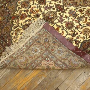 Antique Persian Tabriz Rug, Hand-Knotted Wool - detail view 4