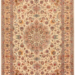 Antique Persian Tabriz Rug 5'10"×9'4" Hand-Knotted Wool