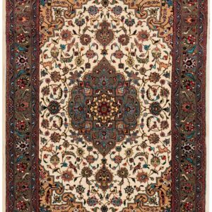 Antique Persian Tabriz Rug, Hand-Knotted Wool