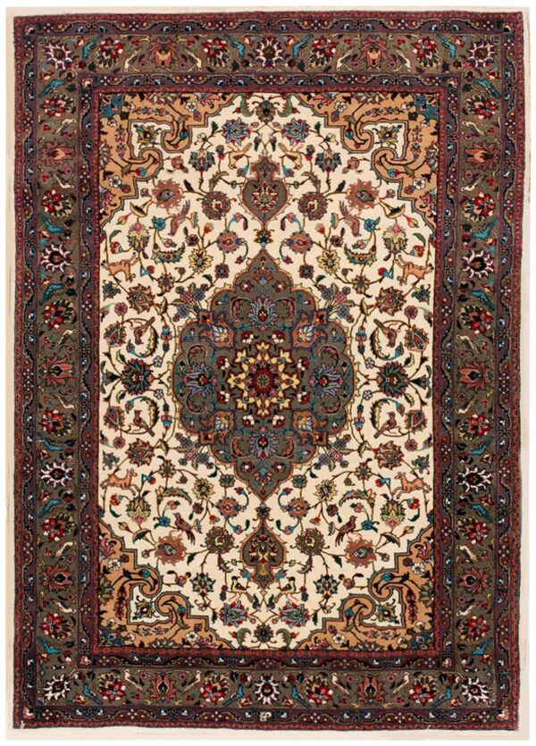 Antique persian tabriz rug, hand-knotted wool 1 Antique persian tabriz rug, hand-knotted wool