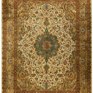 Antique Persian Tabriz Rug, Hand-Knotted Wool, Northwestern Persia