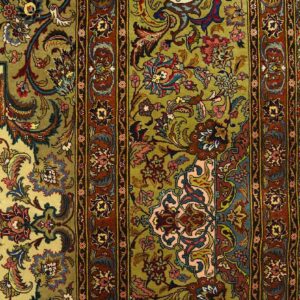 Antique Persian Tabriz Rug, Hand-Knotted Wool, Northwestern Persia - detail view 1