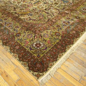Antique Persian Tabriz Rug, Hand-Knotted Wool, Northwestern Persia - detail view 3