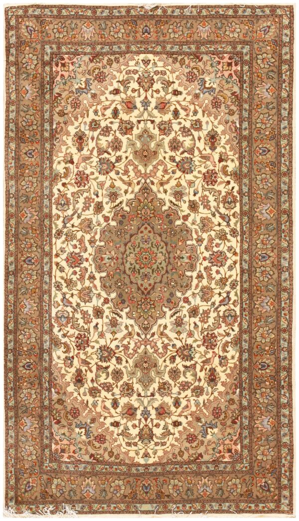 Antique persian tabriz silk rug, hand-knotted silk