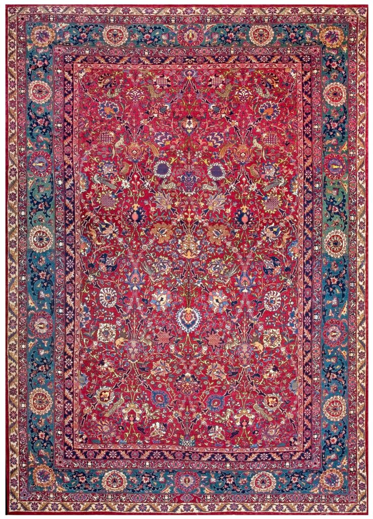 Antique Persian Tehran Carpet 7'2