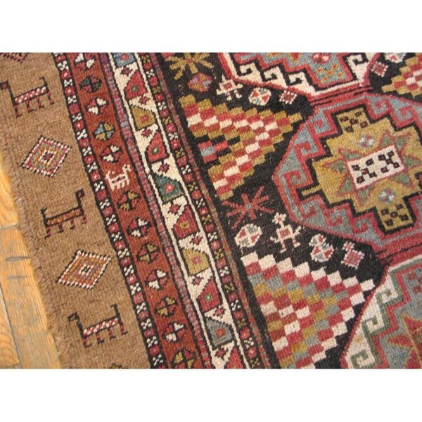 Antique persian tribal kurdish rug, hand-knotted wool - detail view 4