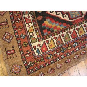 Antique Persian Tribal Kurdish Rug, Hand-Knotted Wool - detail view 6