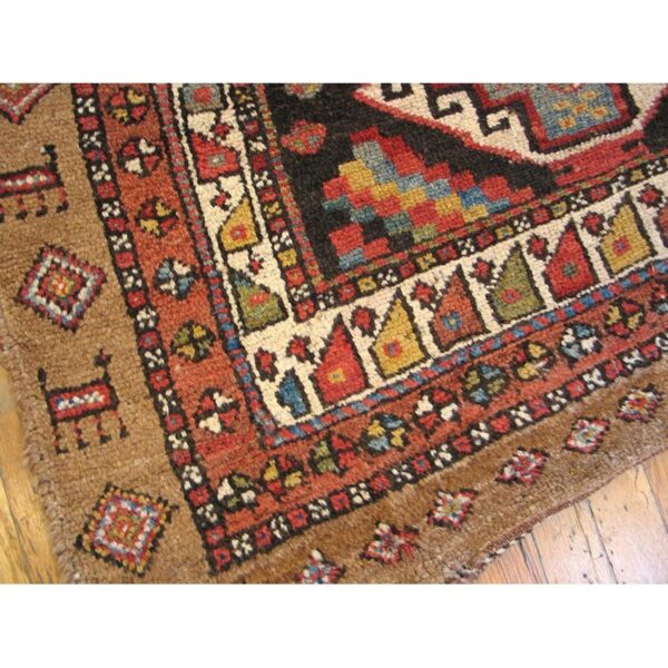 Antique persian tribal kurdish rug, hand-knotted wool - detail view 6