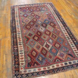 Antique Persian Tribal Rug, Hand-Knotted Wool - detail view 1