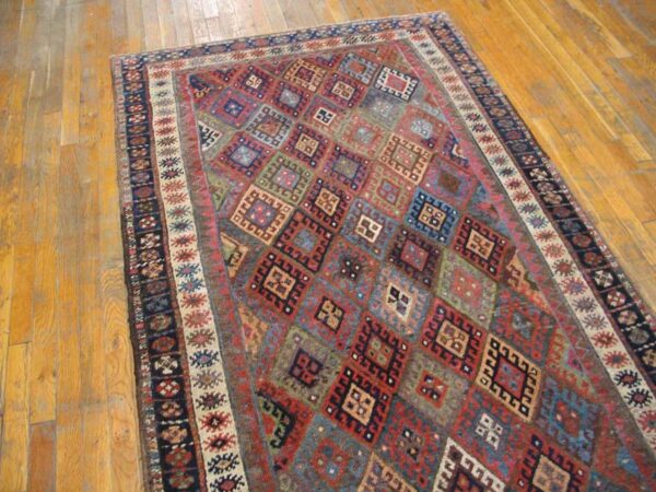 Antique persian tribal rug, hand-knotted wool - detail view 2