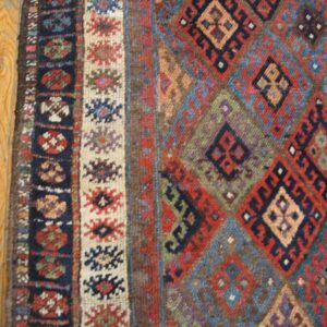 Antique Persian Tribal Rug, Hand-Knotted Wool - detail view 3