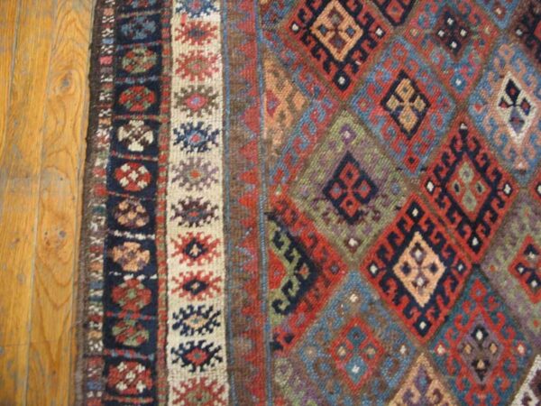 Antique persian tribal rug, hand-knotted wool - detail view 3