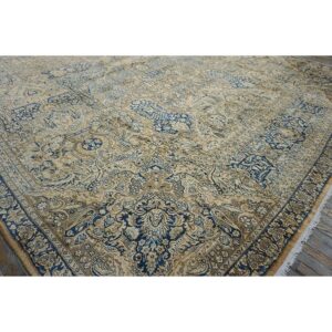 Antique S.E. Persian Kirman Carpet 11'8"×21'6" Buff Field, Buff Border, Monumental Gallery Format, Circa 1920 - detail view 4