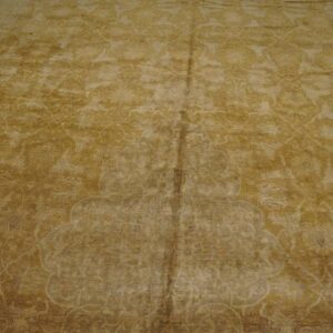 Antique Turkish Sivas Carpet 11'×22'8" Ochre Medallion, Hand-Knotted Wool, Circa 1930 - detail view 6
