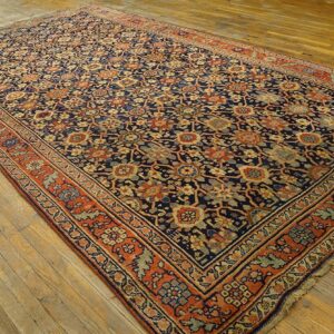 Antique W. Persian Bijar Carpet 7'8"Ã—14'3" Hand-Knotted Wool, Mid 19th Century - detail view 2