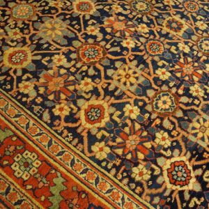 Antique W. Persian Bijar Carpet 7'8"Ã—14'3" Hand-Knotted Wool, Mid 19th Century - detail view 6