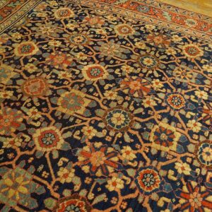 Antique W. Persian Bijar Carpet 7'8"Ã—14'3" Hand-Knotted Wool, Mid 19th Century - detail view 7