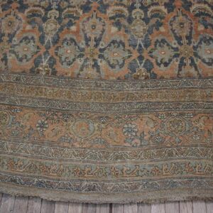 Antique W. Persian Bijar Carpet 11'2"×18'2" Powder Blue Field, Soft Red Border, Circa 1880 - detail view 7