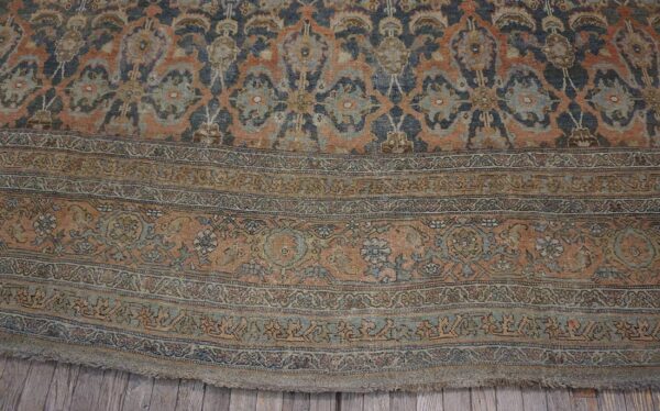 Antique w. Persian bijar carpet 11'2"×18'2" powder blue field, soft red border, circa 1880 8 Antique w. Persian bijar carpet 11'2"ã—18'2" powder blue field, soft red border, circa 1880 - detail view 7