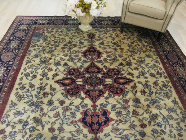 Classic traditional multicolor hand knotted wool rug - image 3