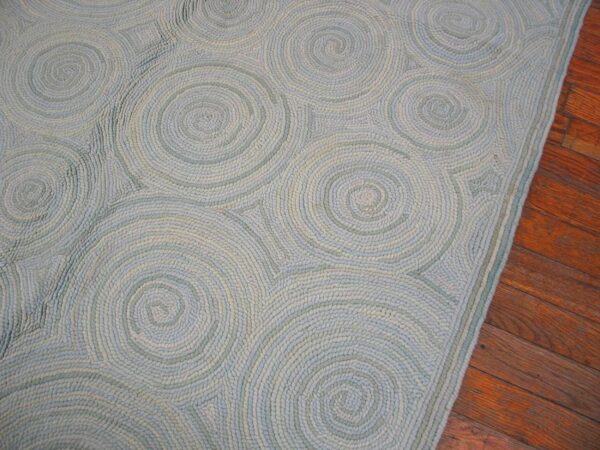 Contemporary american hooked rug — aesthetic modern design, nec rugs - detail view 9