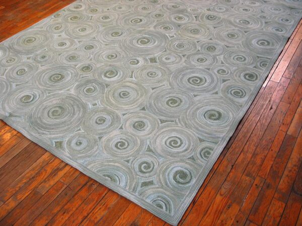 Contemporary american hooked rug — aesthetic modern design, nec rugs - detail view 11