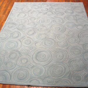 Contemporary American Hooked Rug — Aesthetic Modern Design, NEC Rugs - detail view 1