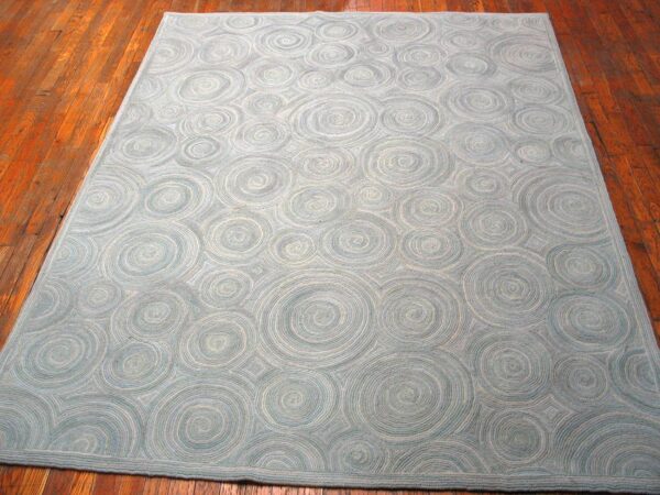 Contemporary american hooked rug — aesthetic modern design, nec rugs - detail view 1