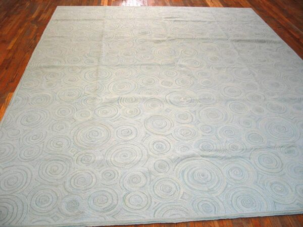 Contemporary american hooked rug — aesthetic modern design, nec rugs - detail view 2