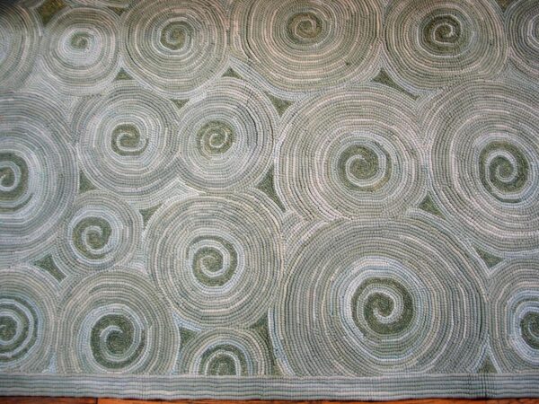 Contemporary american hooked rug — aesthetic modern design, nec rugs - detail view 3