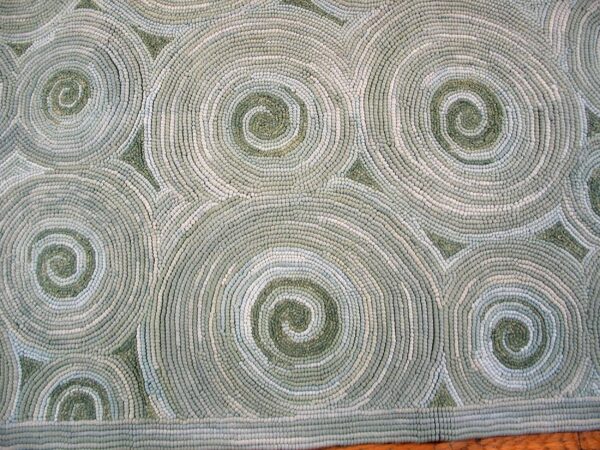 Contemporary american hooked rug — aesthetic modern design, nec rugs - detail view 4