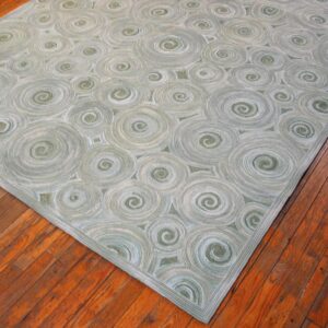 Contemporary American Hooked Rug — Aesthetic Modern Design, NEC Rugs - detail view 5