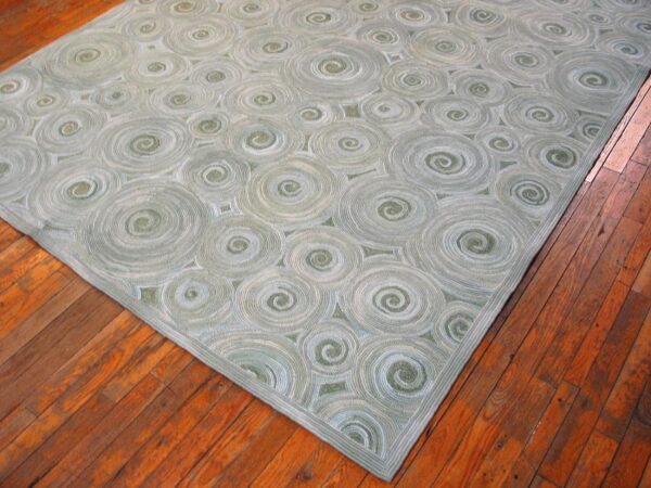 Contemporary american hooked rug — aesthetic modern design, nec rugs - detail view 5