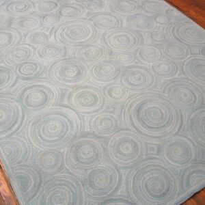 Contemporary American Hooked Rug — Aesthetic Modern Design, NEC Rugs - detail view 6