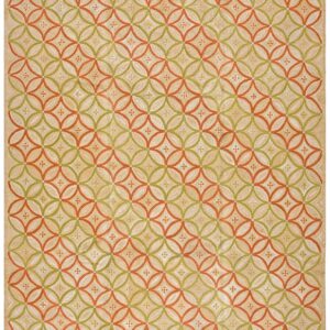 Contemporary American Hooked Rug — Astonishing Geometric Pattern