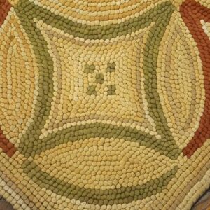 Contemporary American Hooked Rug — Astonishing Geometric Pattern - detail view 2
