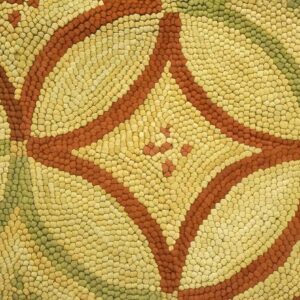 Contemporary American Hooked Rug — Astonishing Geometric Pattern - detail view 4