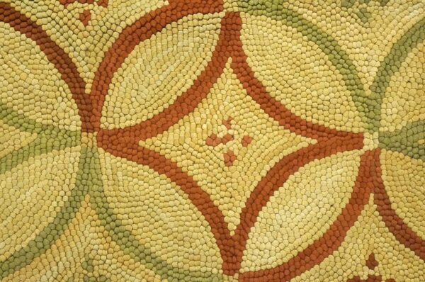 Contemporary american hooked rug — astonishing geometric pattern - detail view 4